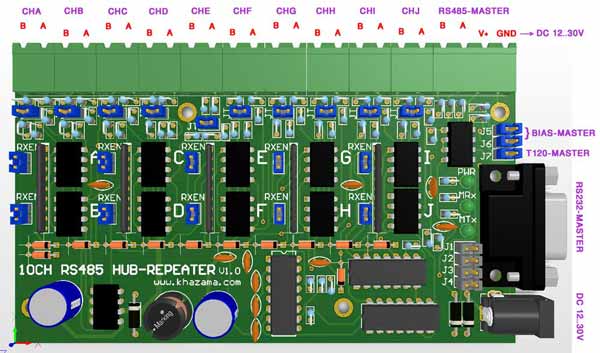 rs485 hub هاب ریپیتر repeater